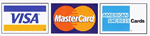 We Accept Visa, Mastercard, Amex